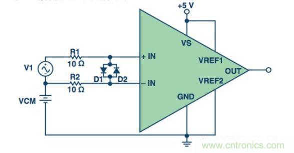 常見保護(hù)電路如何影響電流檢測(cè)放大器的精度