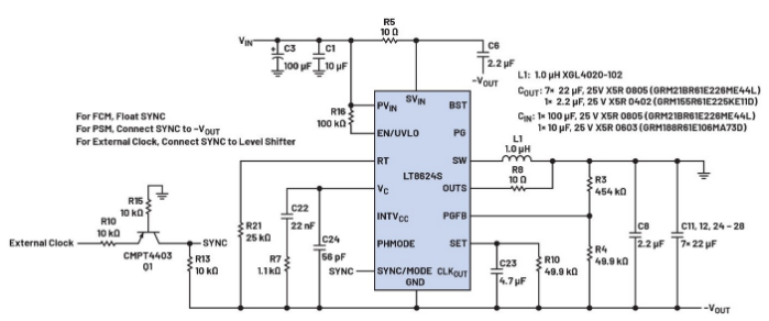 噪聲敏感負(fù)電壓軌有救了！反相降壓 - 升壓方案登場(chǎng)